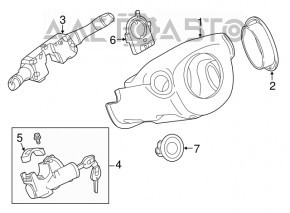 Comutatoarele de pe volan Nissan Rogue 14-20 sub PTF