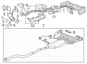 Silentioză spate cu butoaie pentru Chevrolet Camaro 16- 2.0