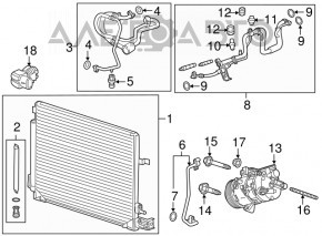 Compresorul de aer condiționat Cadillac CTS 14- 2.0T