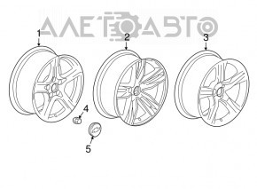 Set de jante R18 5*120 4 bucăți Chevrolet Camaro 16-