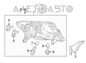 Far dreapta față Nissan Pathfinder 13-16, fără suport, necolorată.