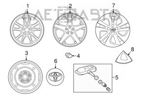 Roată de 15 inch pentru Toyota Prius 50 16 - jantă