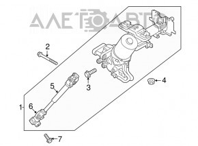 Volanul cu servodirecție electrică pentru Nissan Versa Note 13-19 cu cardanic