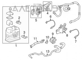 Supapă EGR GMC Terrain 10-17 cu conductă, tip 2