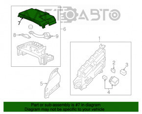 Capacul cutiei de siguranțe sub capotă pentru Chevrolet Malibu 13-15.