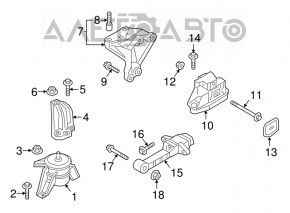 Pernele motorului Hyundai Tucson 16-20 2.0, nou OEM original.