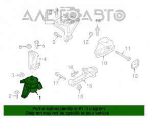 Подушка двигателя правая Hyundai Tucson 16-21 1.6T, 2.0 новый OEM оригинал