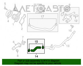 Racordul de răcire inferior Hyundai Tucson 16-20 nou OEM original