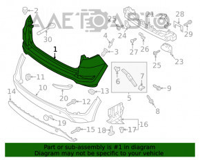 Bara spate goală Hyundai Tucson 16-18 pre-restilizare cu senzori de parcare, nouă, originală OEM.