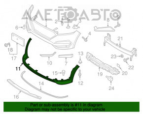 Bara față goală Hyundai Tucson 16-18 pre-restyling partea de jos pentru protecție nouă originală