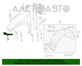 Suport aripi față stânga sus Hyundai Tucson 16-20 nou OEM original