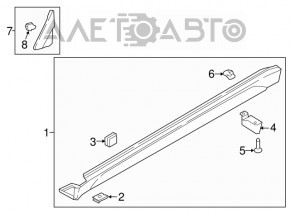 Colț aripă stânga pentru Hyundai Tucson 16-20, nou, original OEM