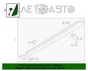 Colț aripă stânga pentru Hyundai Tucson 16-20, nou, original OEM