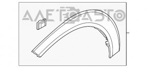 Capacul aripii din față stânga Hyundai Tucson 16-20 este șters