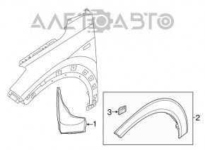 Capacul aripii din față stânga Hyundai Tucson 16-20 este șters