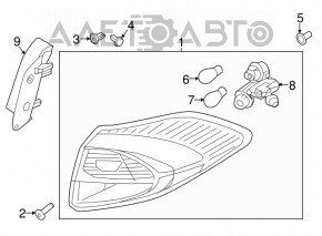 Lampa exterioară aripă stângă Hyundai Tucson 16-18 pre-restyling nouă neoriginală