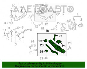 Maneta inferioară pentru arc spate dreapta Hyundai Tucson 16-20 AWD, nou, original OEM