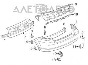 Amplificatorul de bara spate pentru Jeep Compass 11-16