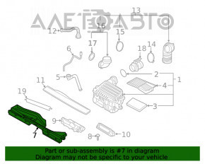 Воздухоприемник нижняя часть VW Golf 15- 1.8T новый OEM оригинал