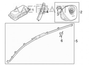 Airbagul pentru scaunul din stânga al VW Golf 15-