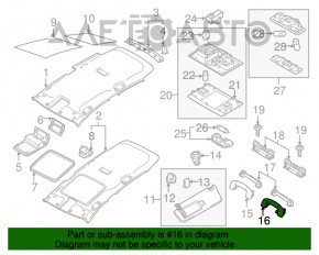 Ручка потолка задняя левая VW Golf 15- серая, царапины