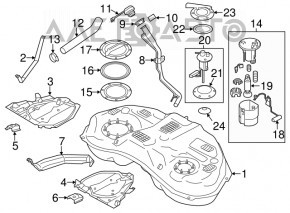 Protecția rezervorului de combustibil spate stânga pentru Subaru Forester 14-18 SJ
