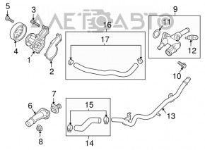 Racordul de răcire inferior Hyundai Tucson 16-20 nou OEM original