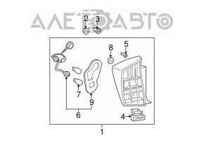 Lampa dreapta Toyota Prius 30 10-12 pre-restilizare, fisuri pe parbriz.