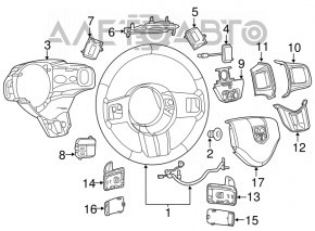 Maneta de direcție stânga Chrysler 200 15-17