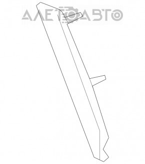 Capacul cromat al barei frontale dreapta pentru Lexus RX350 RX450h 13-15 restilizat Fsport, nou, neoriginal, SIGNEDA.