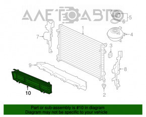 Jaluzele deflectorului radiatorului VW Atlas 18-20 cu motor 2.0T, 3.6