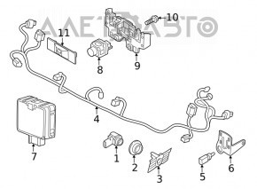 Senzorul de temperatură a aerului din jurul VW Atlas 18 - nou original OEM