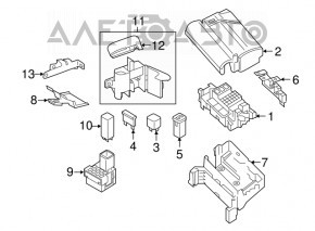 Blocul de siguranțe sub capotă VW Passat b7 12-15 USA 1.8 fără capac