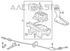 Ручка КПП Chevrolet Malibu 13-15 кожа черн