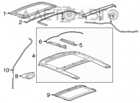 Люк в сборе Chevrolet Malibu 13-15 бежевая шторка