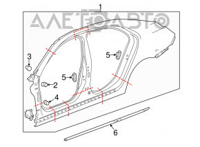 Aripa spate stânga Chevrolet Malibu 13-15.