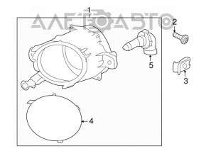 Противотуманная фара птф левая Chevrolet Malibu 13-15