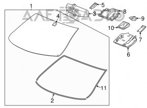 Лобовое стекло Chevrolet Malibu 13-15 под датчик дождя, FUYO, воздух по кромке