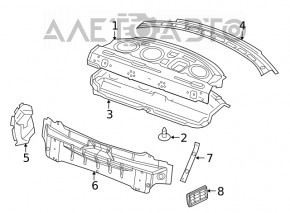 Задняя панель Dodge Challenger 15-19 рест