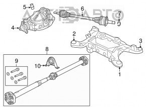 Diferențialul spate reductor Dodge Charger 15-20 restilizat 131 к