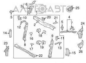 Televizorul panoului de radiatoare Toyota Prius 30 10-15 asamblat