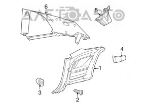 Capac spate dreapta Dodge Challenger 15-19, neagră