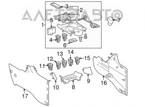 Capacul consolei centrale Toyota Highlander 14-16 pentru încălzire și ventilare a scaunelor