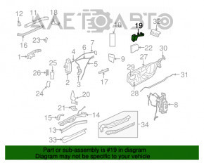 Buclele ușii centrale din spate stânga Dodge Grand Caravan 11-20