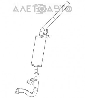 Drumul de evacuare intermediar pentru Dodge Grand Caravan 11-20.