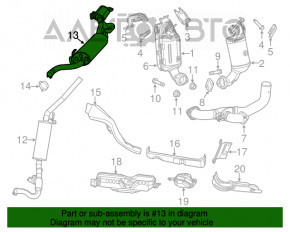 Silencer spate cu baie Dodge Grand Caravan 11-20 ruginit, lovituri