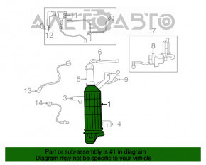 Канистра с углем абсорбер Dodge Grand Caravan 11-20