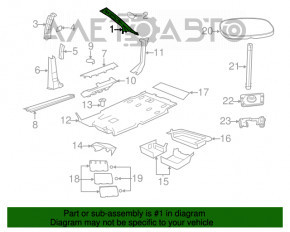 Capacul amortizorului din față dreapta Dodge Grand Caravan 11-20 gri, zgârieturi