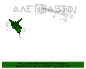 Matura trapezoidală cu motor pentru spatele Dodge Grand Caravan 11-20