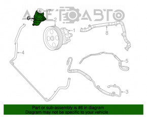 Rezervorul de direcție asistată pentru Dodge Grand Caravan 11-20